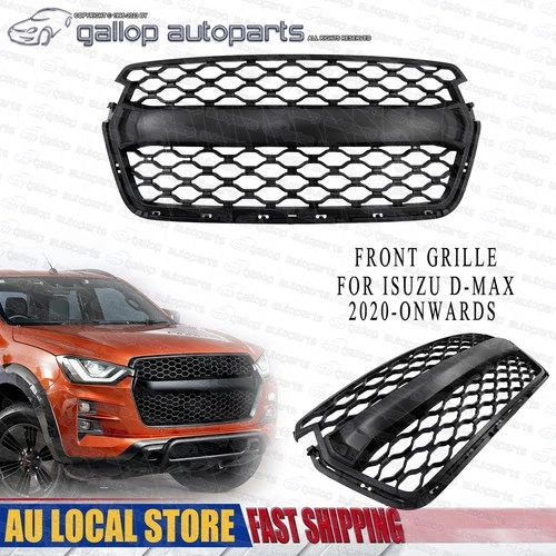 Fit ISUZU D-MAX DMAX 2020+ Front Matte Black Mesh Grill Grille AU Stock