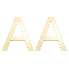 2 Pcs 2 Inch House Numbers Self-adhesive Acrylic Modern House Number Gold A 