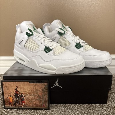 Nike Air Jordan 4 Retro 2004 308497-101 White/Pine Green Men's Size 11