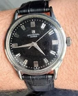 Rare 1960's Universal Geneve Original Black Clean Dial cal. 332 Swiss Men's 35mm