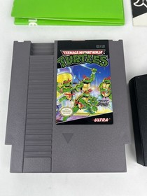 Nintendo Teenage Mutant Ninja Turtles TMNT NES Complete w/ Protector & Poster