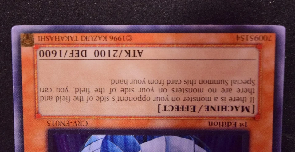 Cyber Dragon 1st Ed Ultimate rare CRV-EN015 Yu-Gi-OH TCG - Image 4 of 4