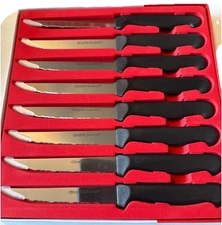 Chef's Secret 8pc 8-1/2" Steak Knife Set Stainless Steel NEW IN BOX