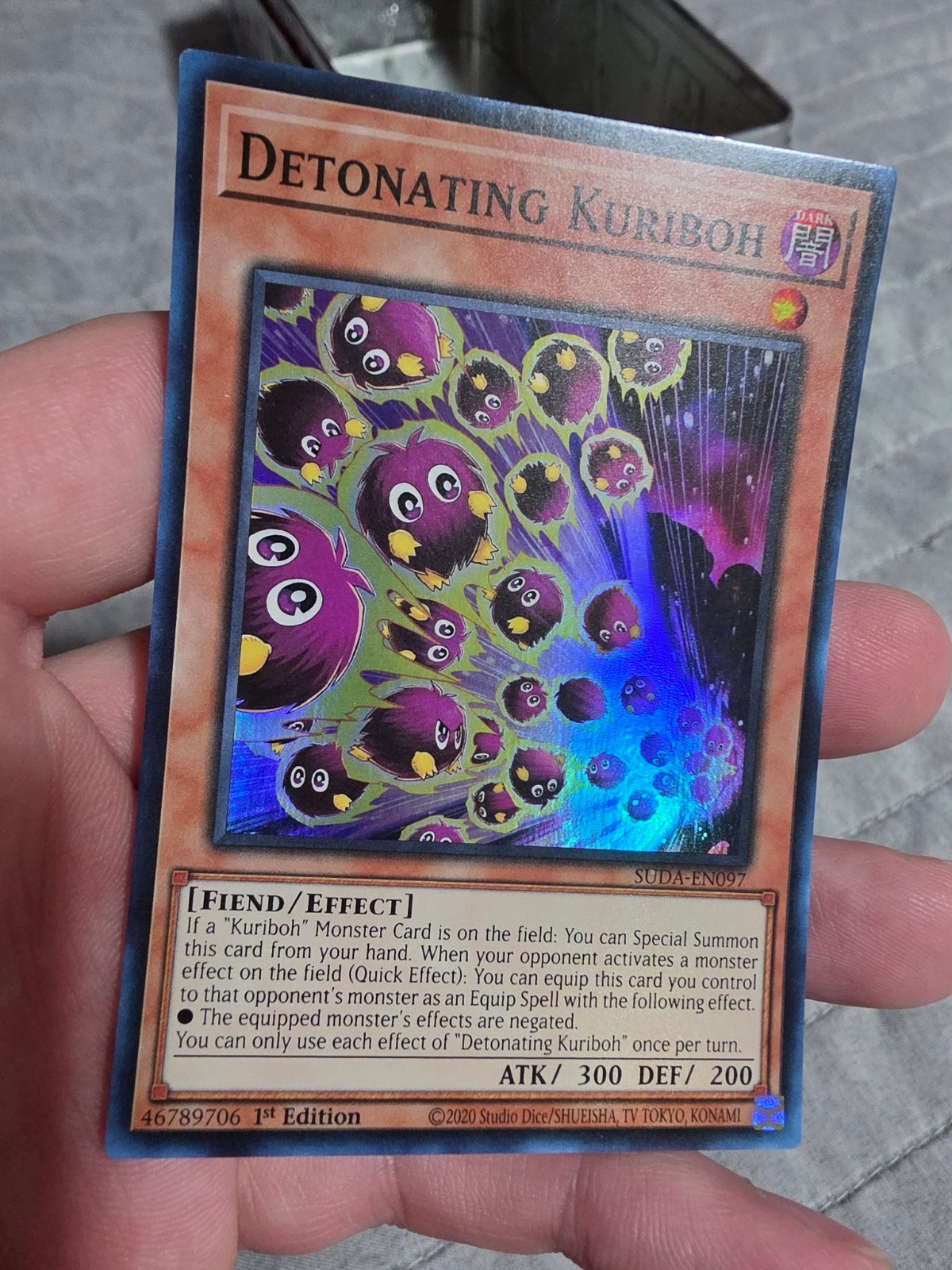Detonating Kuriboh SUDA-EN097 Super Rare 1st Edition - NM - Supreme Darkness