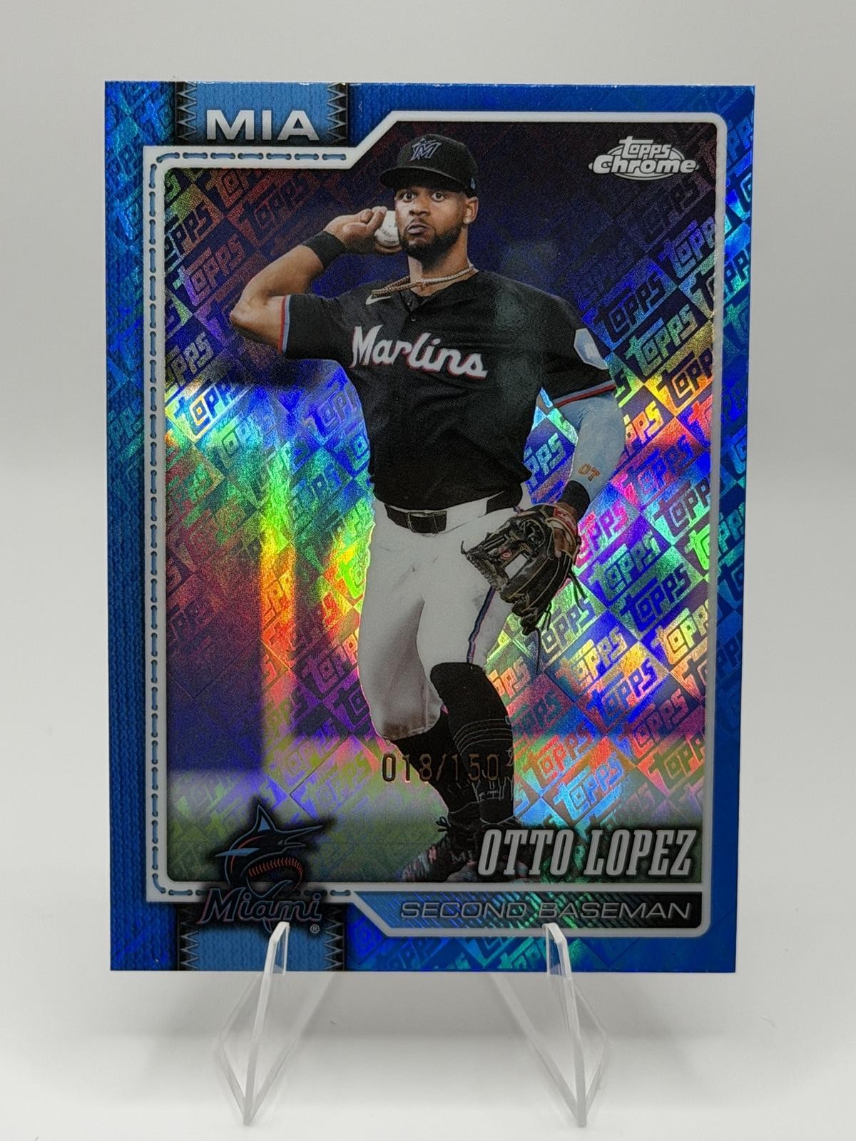 2026 Topps Chrome #116 Otto Lopez Blue Topps Refractor #/150