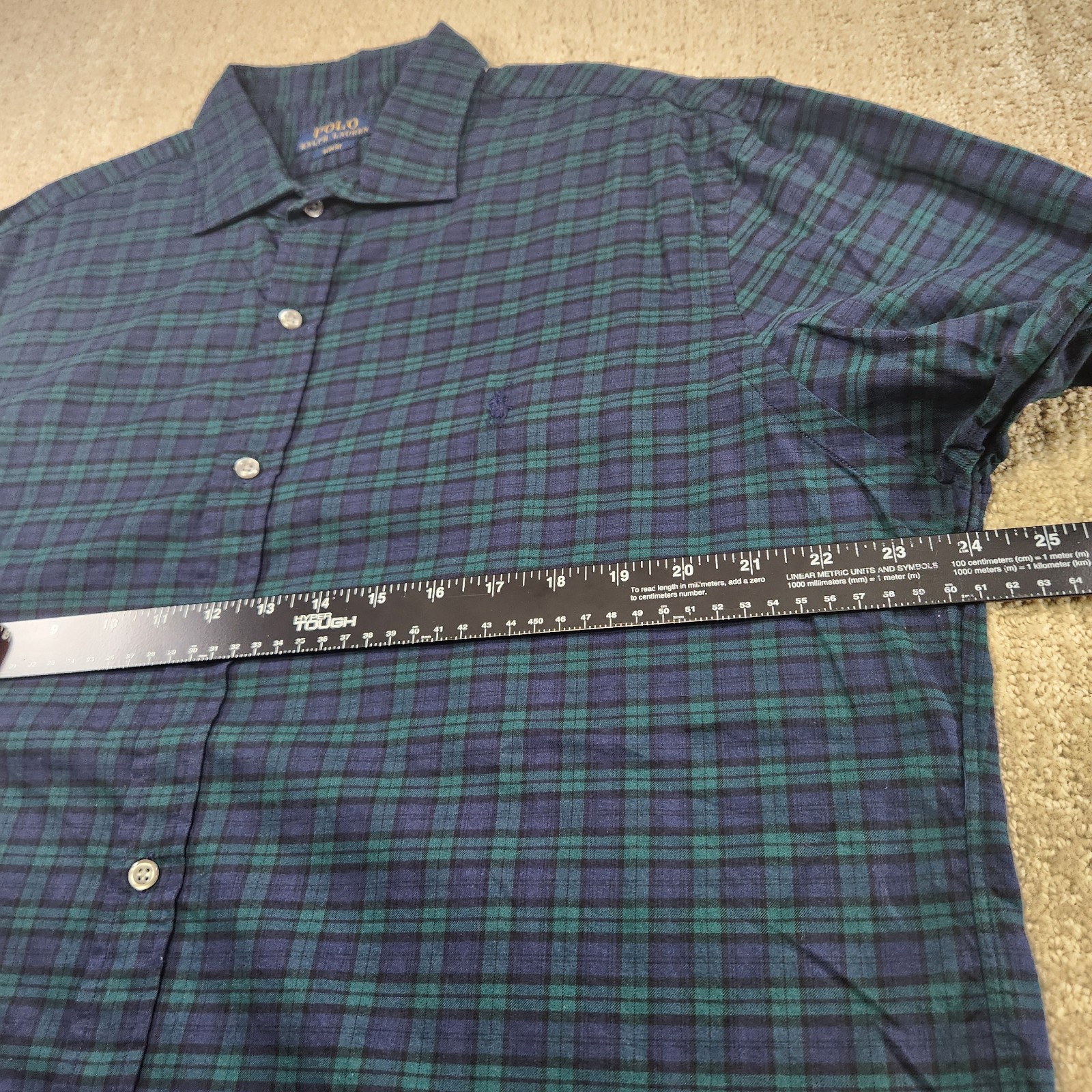 Polo Ralph Lauren Shirt Men XL Slim Fit Blackwatc… - image 5