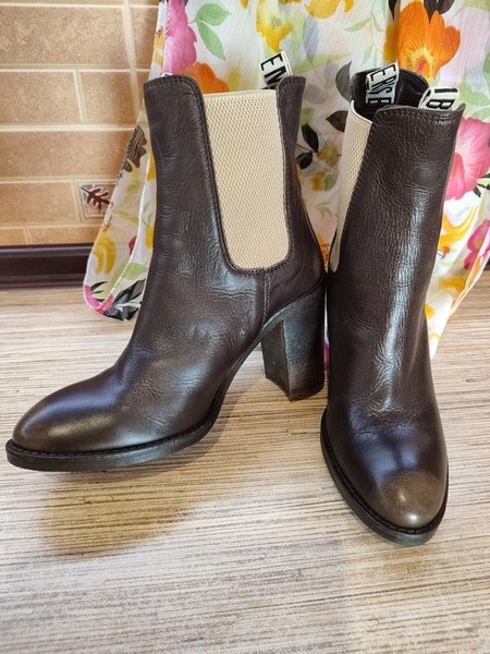 Women Dirk Bikkembergs Boots Brown Leather 40