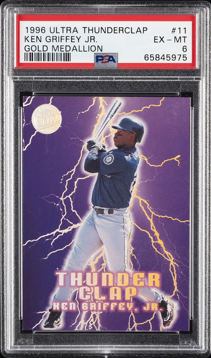 1996 Fleer Ultra - Thunder Clap Ken Griffey Jr #11 Gold Medallion