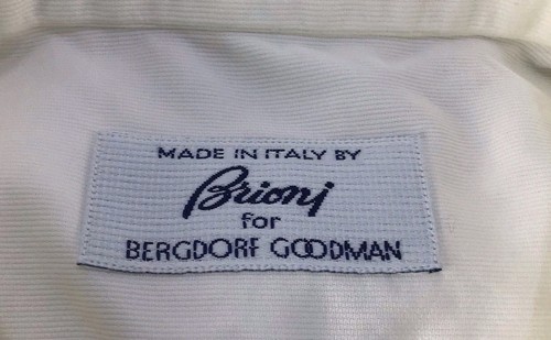 Brioni Dress Shirt Men's Sz 16/41 White French Cuff Bergdorf Goodman Italy Made - Picture 4 of 16