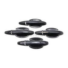 12 PCs Door Handle + Bowl Cover For Honda CR-V CRV 2007-2011 Carbon Fiber Style