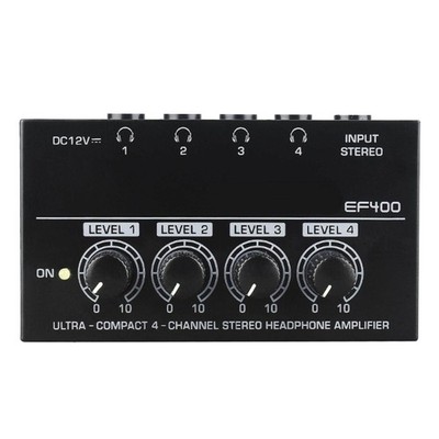 Mini Jack TRS 6.5mm Input 1 in 4 Out Channel Headphone Amplifier Stereo