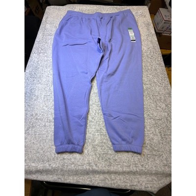 Terra & Sky Womens Lavender Fleur Fleece Sweatpants Relaxed Fit Size 2X NWT