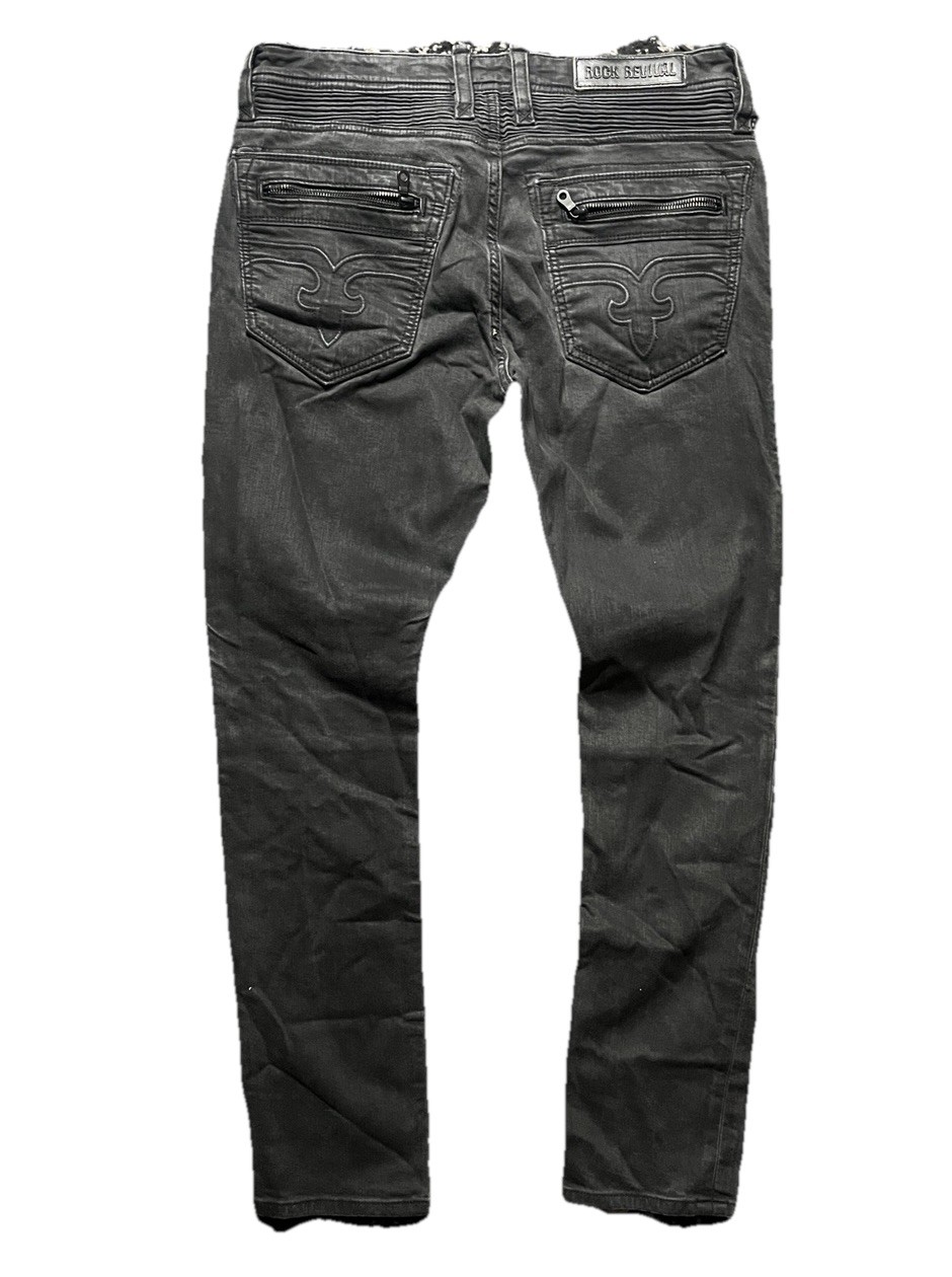 vtg y2k Rock Revival Lean skinny jeans black size 33