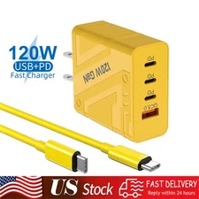 120W Fast Charging GaN USB Type C Wall Charger For Samsung iPhone Android Phone