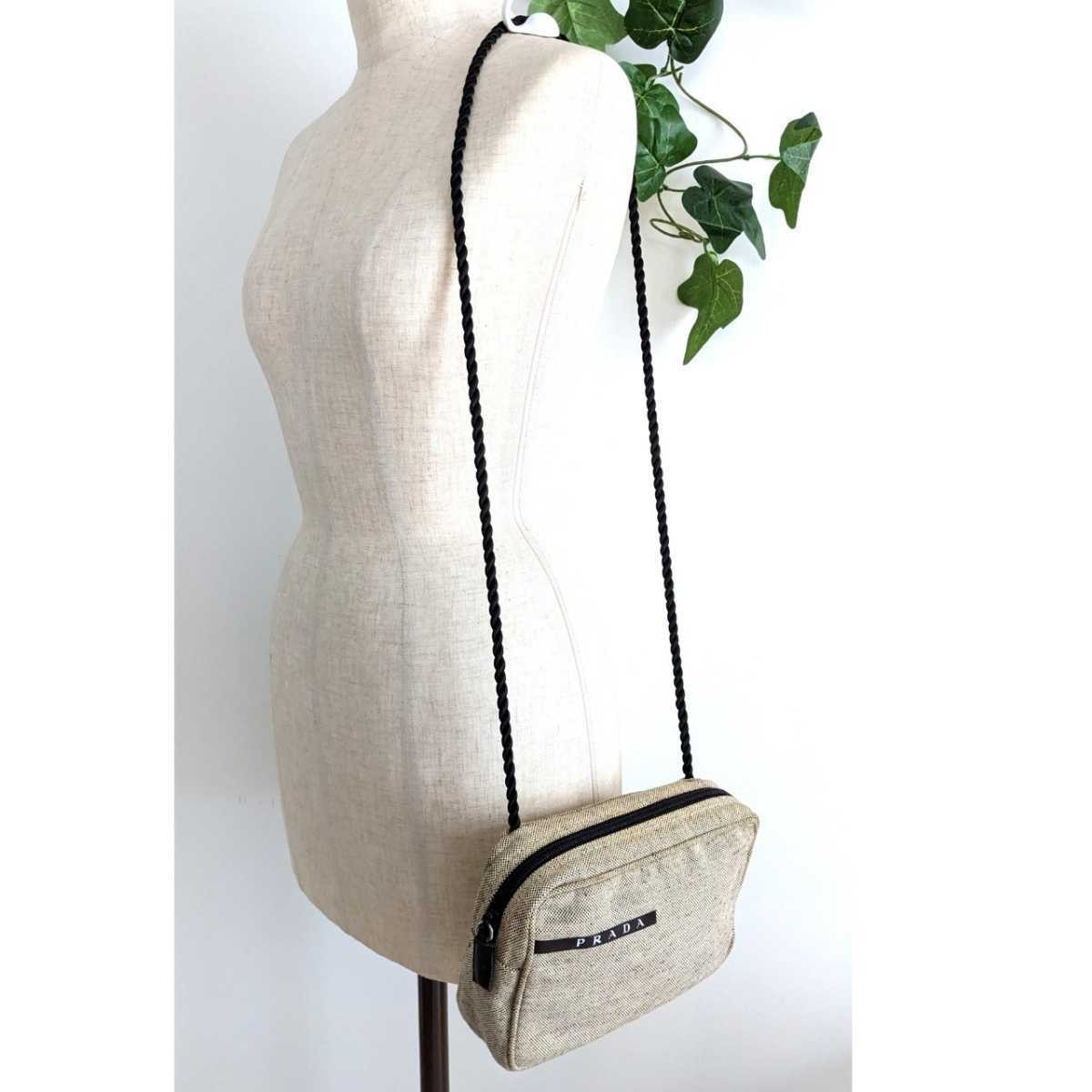 Prada Sport Sacoche Pouch Vintage Black Nylon Shoulder Bag Authentic thumbnail 8