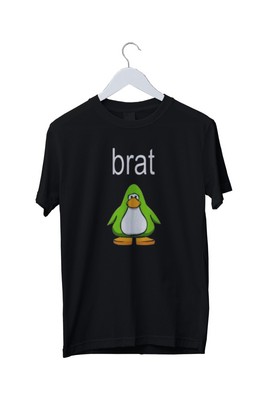 Brat Club Pinguin T-Shirt, Brat Charli XCX Merch Club Pinguin Fans alle Größen 