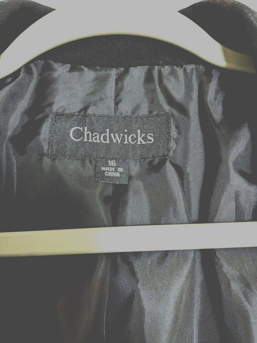 Chadwicks Basic Black Blazer Lined Single Button … - image 4
