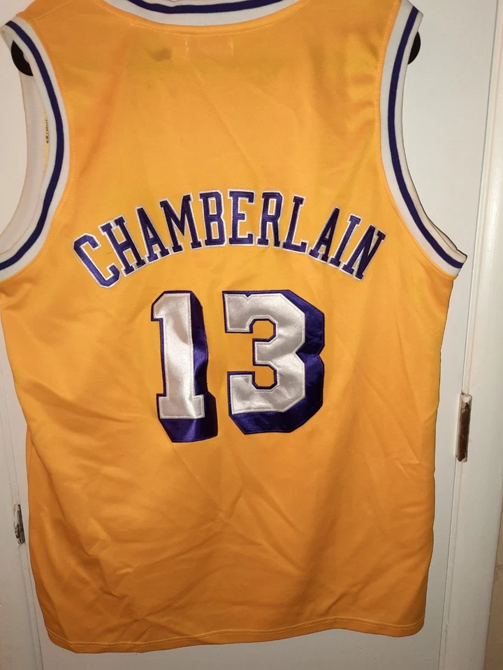 VTG 100% Authentic Wilt Chamberlain Mitchell Ness 71 72 Lakers Jersey Size 52 - Image 3 of 4