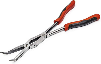 Crescent X2  Bent Long Nose Dual Material Pliers - PSX201C , No Size, Blue 