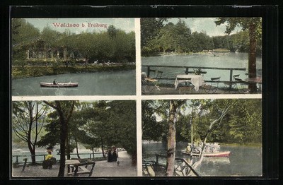 Freiburg i. Br., Waldsee, Ansichtskarte 1909 