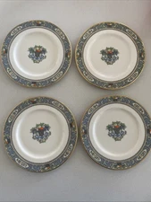 SET 4 LENOX AUTUMN Salad Plate,  8 3/8" across, gold backstamp EUC