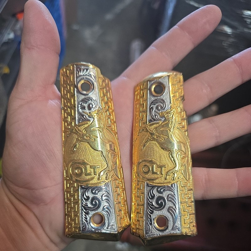 Cachas Colt 1911 38 & 45 Super Original 24r Charro Horse Grip MADE IN MEXICO