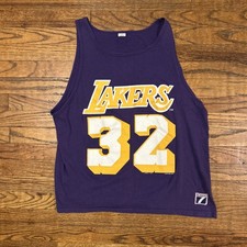 Vintage 90s Los Angeles Lakers Magic Johnson Size XL Jersey Logo 7 Basketball