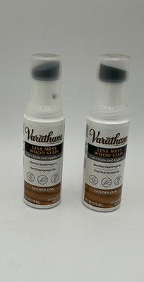 2 Varathane Less Mess Golden Oak Water-Based Linseed Oil Emulsion Wood Stain 4oz