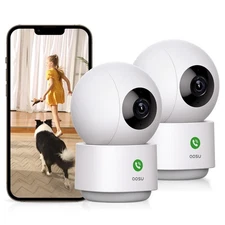 2K Security Camera Indoor, Baby Monitor Pet Camera One-Touch Call, Smart Moti...
