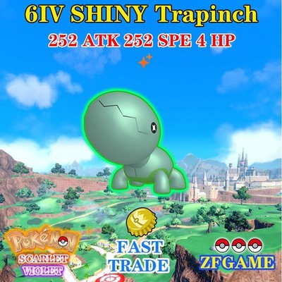  POKEMON 6IV SHINY Trapinch + EVS   SCARLET and VIOLET  Online delivery  ENG