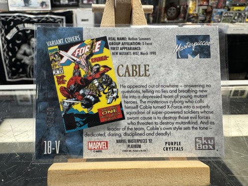 2024 Marvel Masterpieces 92 Platinum Purple Crystals Variant Cover /25 Cable 18V - 第 4/5 張圖片