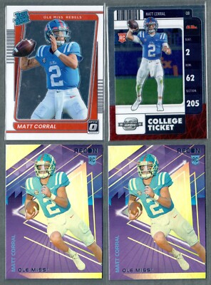 2022 Chronicles Draft Picks Matt Corral Rookie Card Lot (10) Panthers RC