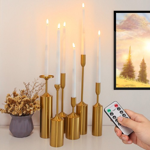 6 Set Stabkerzen LED Kerzen flackernd mit Timer Fernbedienung Dekor Geschenk DE - Bild 5 von 18