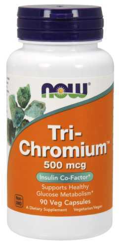Now Foods Tri-Chromium™ 500 mcg mit Zimt 90 vegetarische Kapseln - Afbeelding 1 van 1