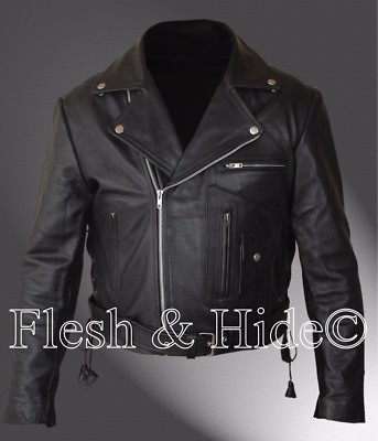 Kid's Terminator Arnold Schwarzenegger Black Double Rider Biker Jacket 