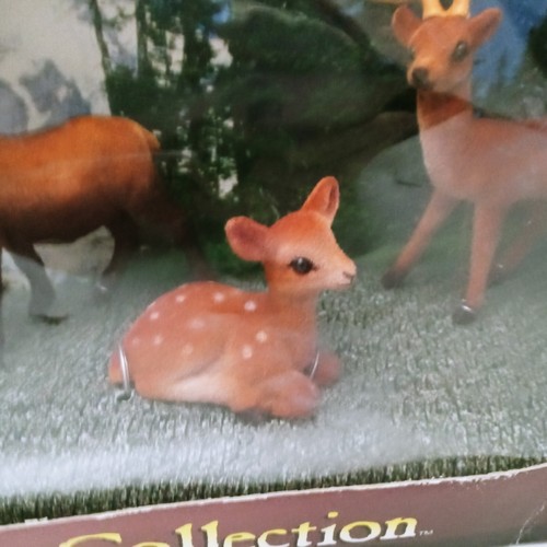 Vintage Totsy Natures Way Miniature Collection Flocked Deer Bear Moose - Picture 4 of 13