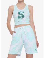 NWT Harry Potter Slytherin Tie-Dye Girls Lounge Set Tank Top  Shorts Juniors L