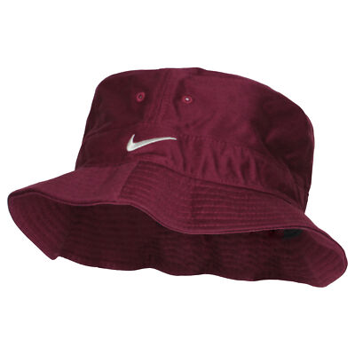 Nike Logo Mens Burgundy Bucket Hat UK