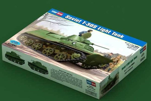 Hobbyboss Russian T-30S Light Tank Leichter Panzer Russland Modell-Bausatz 1:35-image