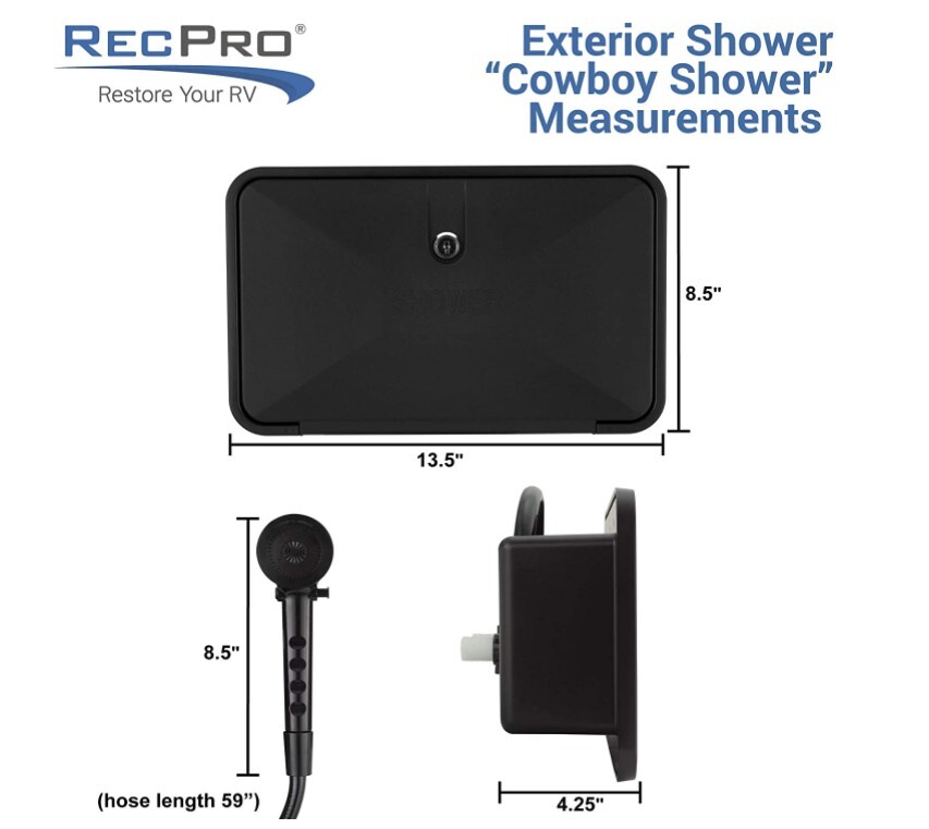 RV Exterior Shower Box Kit Boat Marine Camper Motorhome Caravan