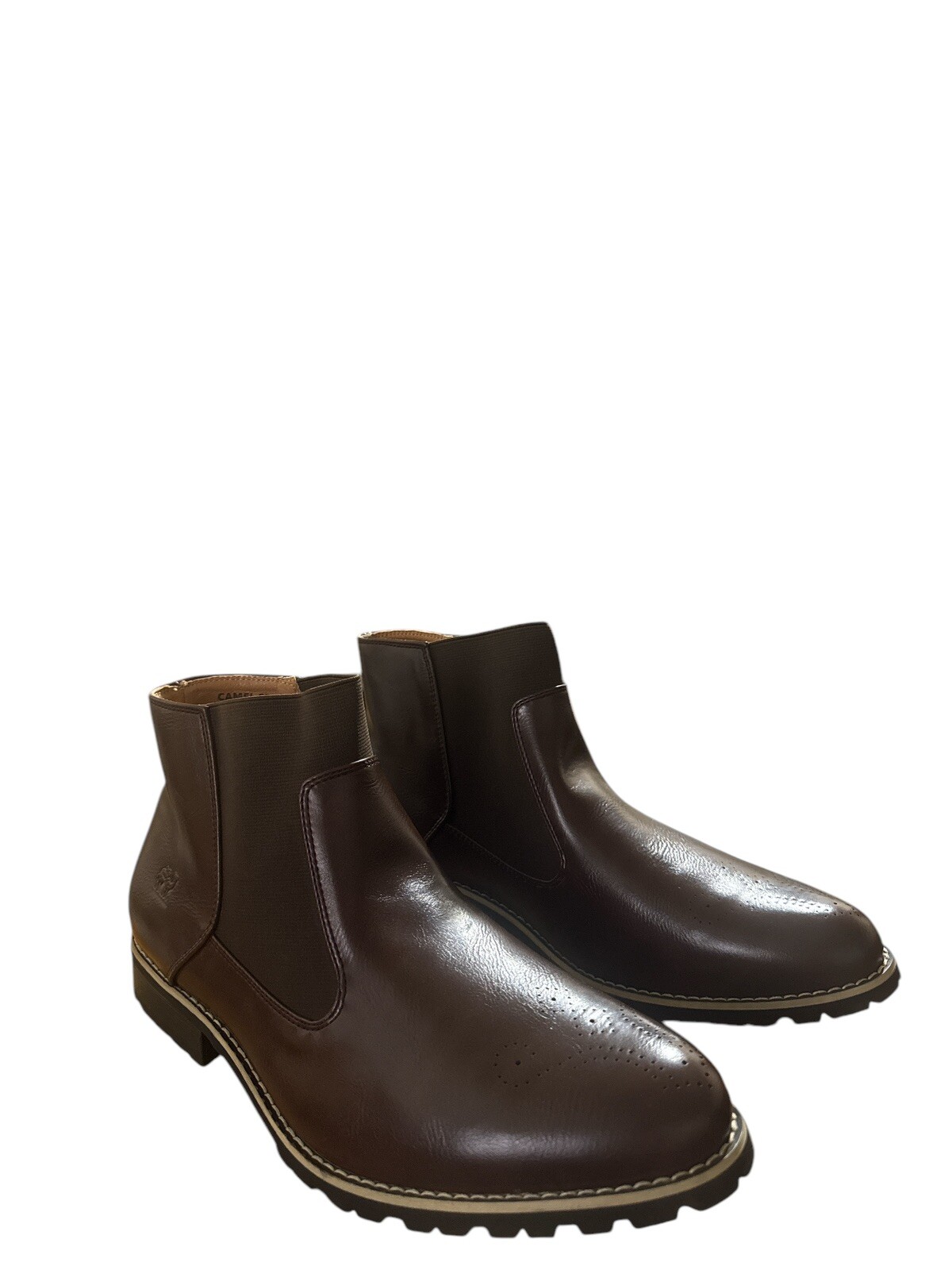 CAMEL CROWN Men's Chelsea Dress Ankle Boot Chukka Boots brown SIZE 10