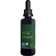 Global Healing Organic Tulsi Holy Basil Liquid Supplement For Sleep - 2 fl oz
