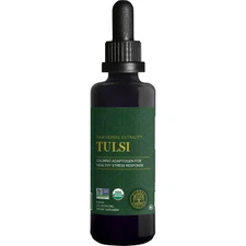 Global Healing Organic Tulsi Holy Basil Liquid Supplement For Sleep - 2 fl oz