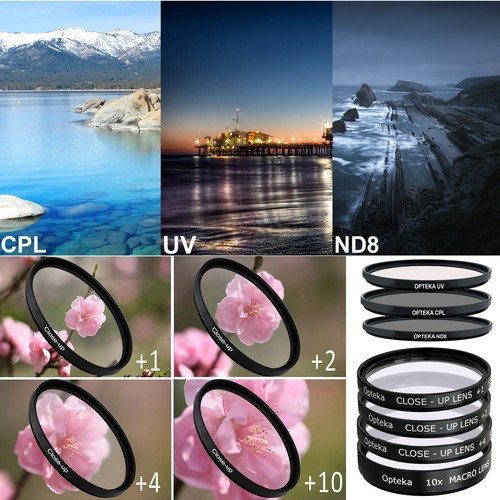 Opteka 58mm 4PC Close-Up & 3PC Filter Kit for Canon EF 24mm f/2.8 IS USM Lens - Picture 2 of 8