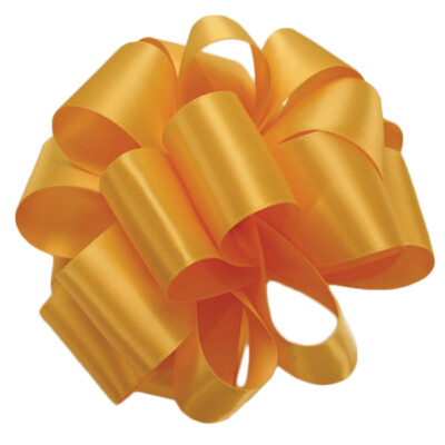 10Yards SINGLE FACE YELLOW GOLD SATIN RIBBON 5/8