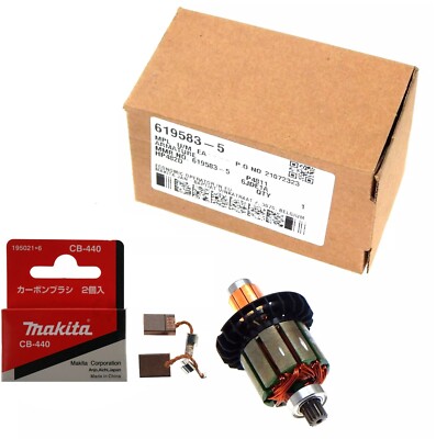 Makita Motoranker 619583-5 mit Kohlebürsten CB-440 für DDF482