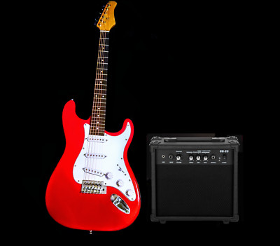  HOLIDAY SPECIAL! +AMP! S Style Electric Guitar +Case/Bag +Strap +Cable!