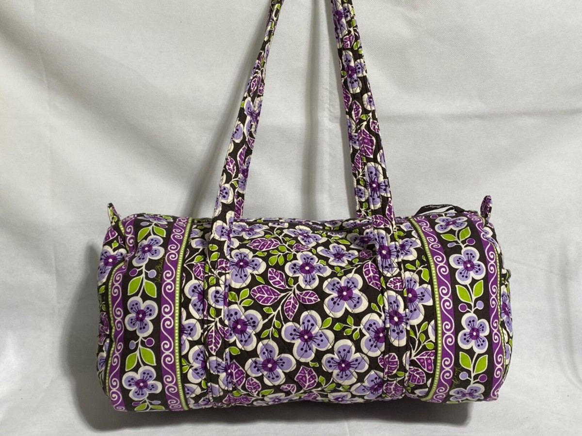 Vera Bradley Plum Petals Pattern Med-Lg Travel Duffel Bag