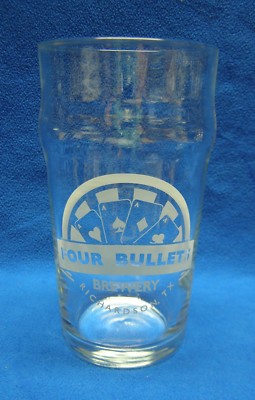 Four Bullets Brewery Nonic Beer Glass Richardson Texas | eBay