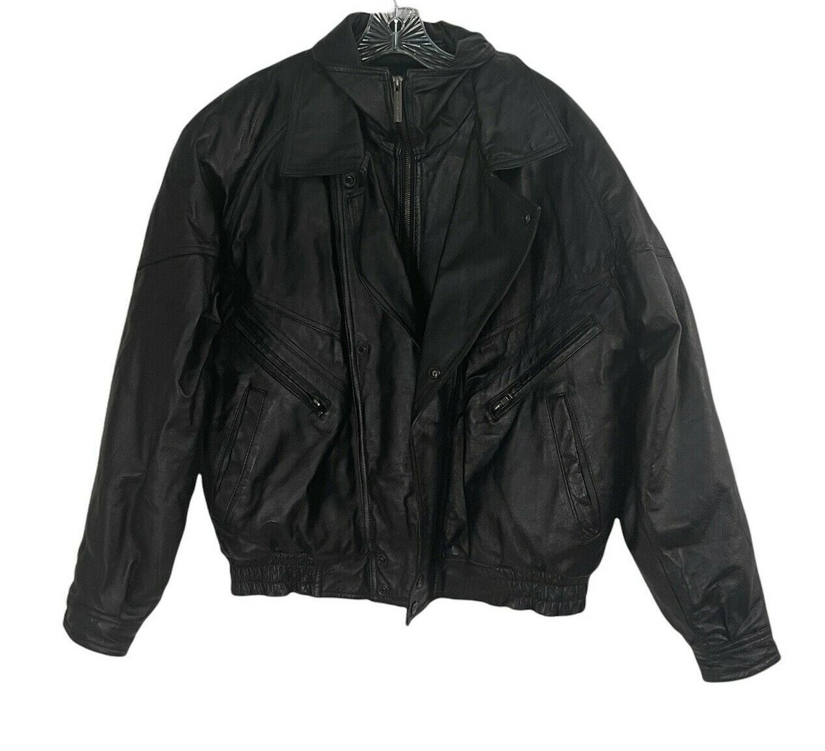 A-2“Classic“black“羊革 “短丈“bomber jacket GOKTOG A-2 Leather Jacket Men, Mens Leather Pilot Bomber Jackets